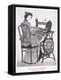 Japanese Sewing Machine, 1890 (Litho)-null-Framed Stretched Canvas