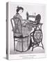 Japanese Sewing Machine, 1890 (Litho)-null-Stretched Canvas