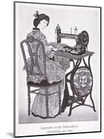 Japanese Sewing Machine, 1890 (Litho)-null-Mounted Giclee Print