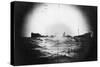 Japanese Ship Sinking-null-Stretched Canvas