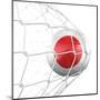 Japanese Soccer Ball in a Net-zentilia-Mounted Art Print