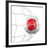 Japanese Soccer Ball in a Net-zentilia-Framed Art Print