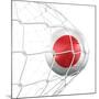 Japanese Soccer Ball in a Net-zentilia-Mounted Art Print