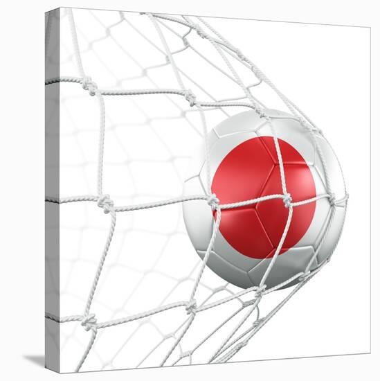 Japanese Soccer Ball in a Net-zentilia-Stretched Canvas