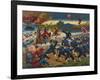 Japanese Soldiers Overrun Russians at Chin-Chou-null-Framed Art Print