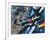 Japanese Suicide Attack on American Aircraft Carrier-Wilf Hardy-Framed Giclee Print