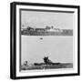 Japanese Suicide Bomber Diving into US Navy Warship-null-Framed Photographic Print