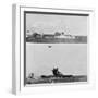 Japanese Suicide Bomber Diving into US Navy Warship-null-Framed Photographic Print