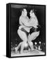 Japanese Sumo Wrestlers, Kiyoji Kagamisato and Junnosuke Yoshibayama, 1952-null-Framed Stretched Canvas