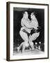 Japanese Sumo Wrestlers, Kiyoji Kagamisato and Junnosuke Yoshibayama, 1952-null-Framed Photo