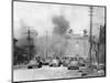 Japanese Tanks Patrolling Nanking Building-null-Mounted Photographic Print