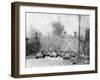 Japanese Tanks Patrolling Nanking Building-null-Framed Photographic Print