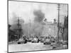 Japanese Tanks Patrolling Nanking Building-null-Mounted Photographic Print