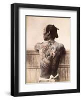 Japanese Tattooed Man, c.1880-null-Framed Premium Giclee Print