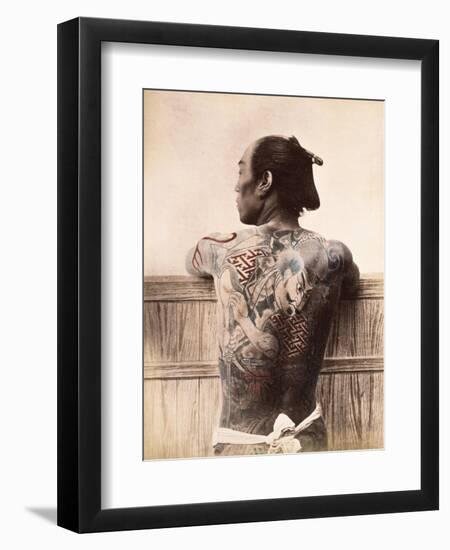 Japanese Tattooed Man, c.1880-null-Framed Premium Giclee Print