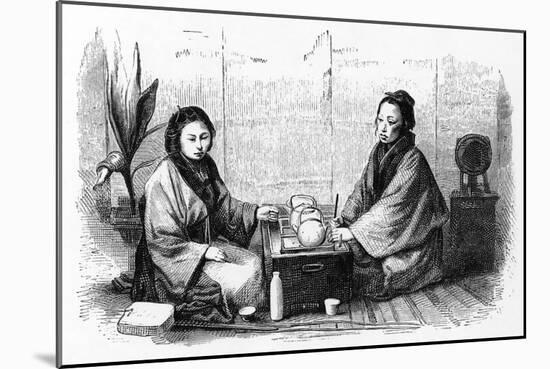 Japanese Tea and Saki-null-Mounted Art Print
