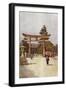 Japanese Temple Building-null-Framed Art Print