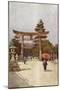 Japanese Temple Building-null-Mounted Art Print