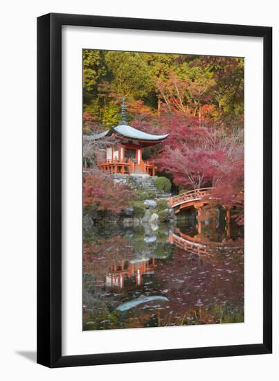 Japanese Temple Garden in Autumn, Daigoji Temple, Kyoto, Japan-Stuart Black-Framed Photographic Print