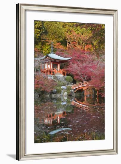 Japanese Temple Garden in Autumn, Daigoji Temple, Kyoto, Japan-Stuart Black-Framed Photographic Print