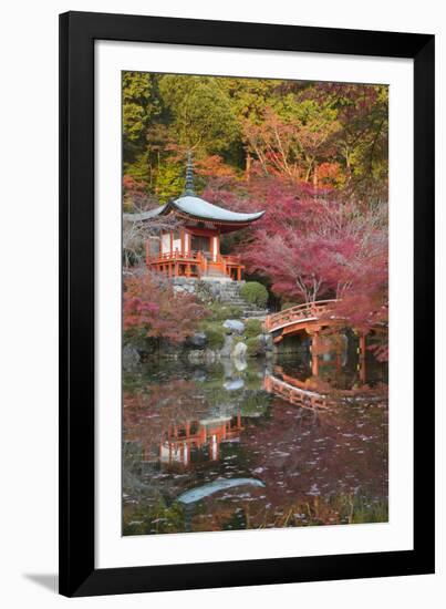 Japanese Temple Garden in Autumn, Daigoji Temple, Kyoto, Japan-Stuart Black-Framed Photographic Print