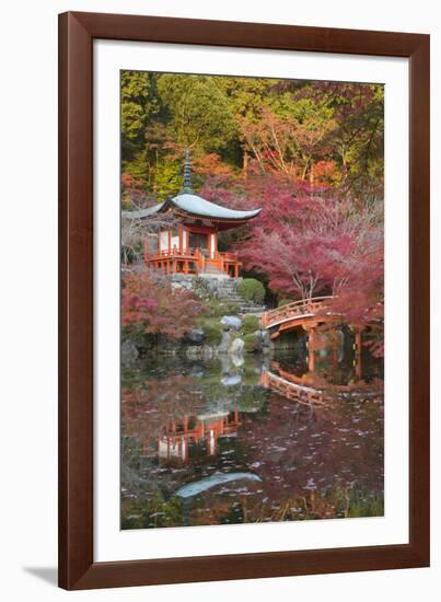 Japanese Temple Garden in Autumn, Daigoji Temple, Kyoto, Japan-Stuart Black-Framed Photographic Print