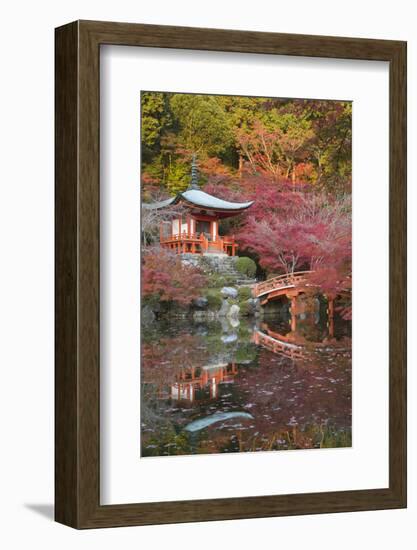 Japanese Temple Garden in Autumn, Daigoji Temple, Kyoto, Japan-Stuart Black-Framed Photographic Print