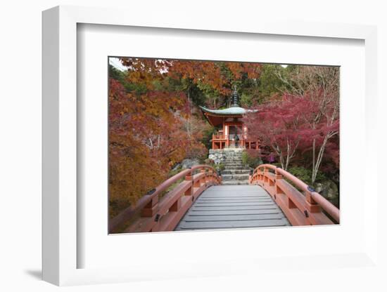 Japanese Temple Garden in Autumn, Daigoji Temple, Kyoto, Japan-Stuart Black-Framed Photographic Print