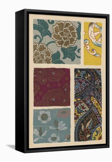 Japanese Textile Design I-null-Framed Stretched Canvas