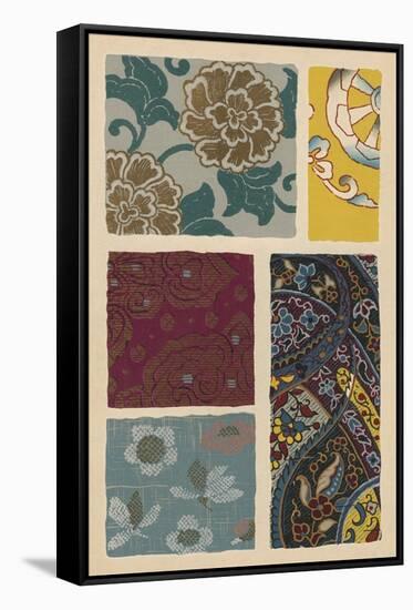 Japanese Textile Design I-null-Framed Stretched Canvas