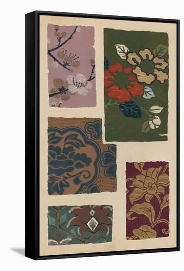 Japanese Textile Design II-null-Framed Stretched Canvas