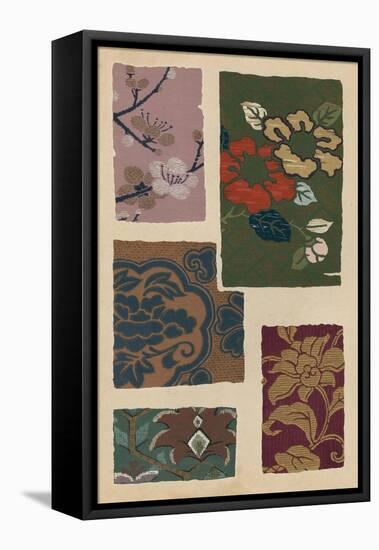 Japanese Textile Design II-null-Framed Stretched Canvas