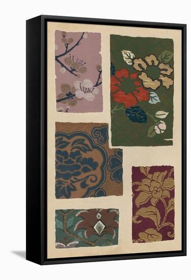 Japanese Textile Design II-null-Framed Stretched Canvas