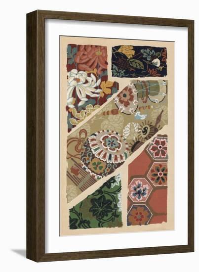 Japanese Textile Design V-null-Framed Art Print