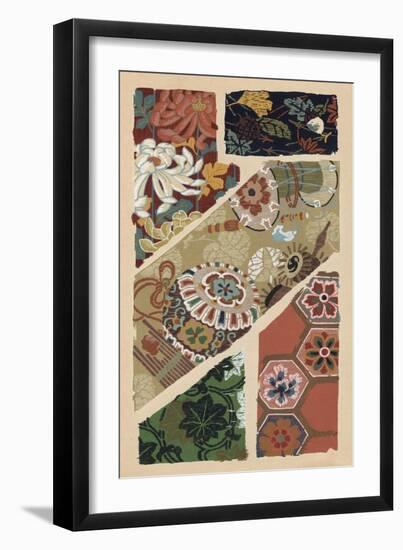 Japanese Textile Design V-null-Framed Art Print