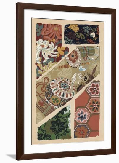 Japanese Textile Design V-null-Framed Art Print