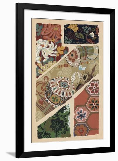 Japanese Textile Design V-null-Framed Art Print