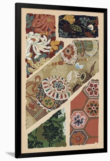 Japanese Textile Design V-null-Framed Art Print