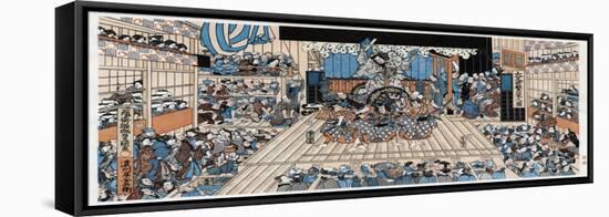 Japanese Theatre Scene-null-Framed Stretched Canvas