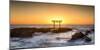 Japanese torii gate at the coast, Ibaraki, Oarai, Japan-Jan Christopher Becke-Mounted Photographic Print