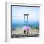 Japanese Torii Gate, Lake Biwa, Takashima, Shiga Prefecture, Japan-Jan Christopher Becke-Framed Photographic Print