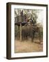 Japanese Tourists Board the Elephant That Will Take Them on Safari-Don Smith-Framed Photographic Print