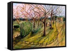 Japanese Tourists, Regents Park-Mary Kuper-Framed Stretched Canvas