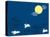 Japanese Traditional Full Moon Night-perori-Stretched Canvas