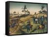 Japanese Troops Assault Japanese in China-null-Framed Stretched Canvas