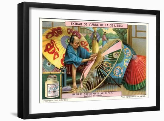 Japanese Umbrella Maker-null-Framed Art Print