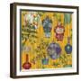 Japanese Vases Gold1-Bill Jackson-Framed Giclee Print