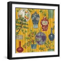 Japanese Vases Gold1-Bill Jackson-Framed Giclee Print