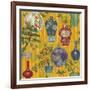 Japanese Vases Gold1-Bill Jackson-Framed Giclee Print