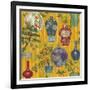 Japanese Vases Gold1-Bill Jackson-Framed Giclee Print